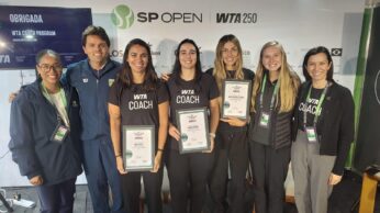 Treinadoras participam de programa de capacitação promovido por SP Open, CBT e WTA